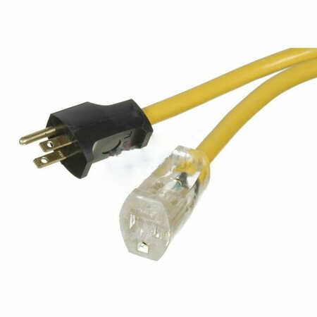 AMERICAN IMAGINATIONS 1181.1 in. Yellow Plastic Lighted Single Outlet Cable AI-37219